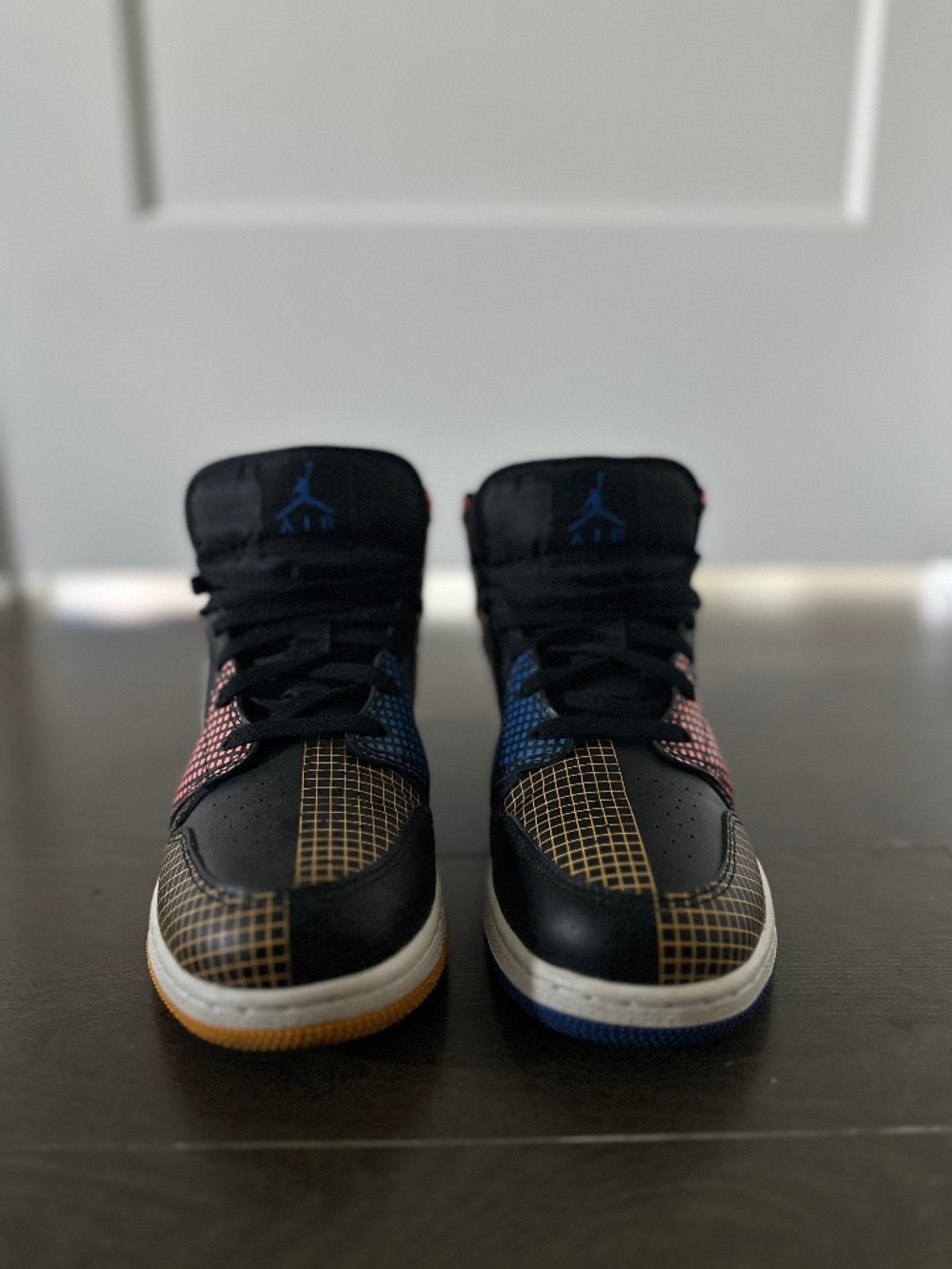 Air Jordan 1 Mid MMD 'Multi-Color Grid' - Size 8.5 Women/7 Youth